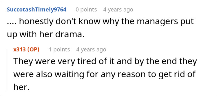 Bossy Coworker Tries To Get Waiter Fired, Accidentally Gets Herself Kicked Off The Team Instead Bossy Coworker Tries To Get Waiter Fired, Accidentally Gets Herself Kicked Off The Team Instead