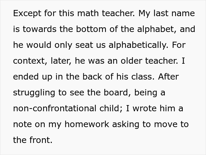 Nearsighted Student Asks To Sit Closer To The Board, Math Teacher Writes A Big Red “NO!” Nearsighted Student Asks To Sit Closer To The Board, Math Teacher Writes A Big Red “NO!”