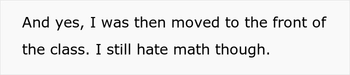 Nearsighted Student Asks To Sit Closer To The Board, Math Teacher Writes A Big Red “NO!” Nearsighted Student Asks To Sit Closer To The Board, Math Teacher Writes A Big Red “NO!”