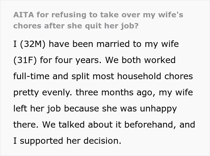 Unemployed Wife Refuses To Do Any Chores Because She’s Stressed
