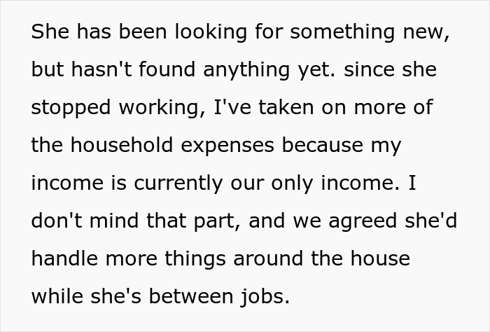 Unemployed Wife Refuses To Do Any Chores Because She’s Stressed