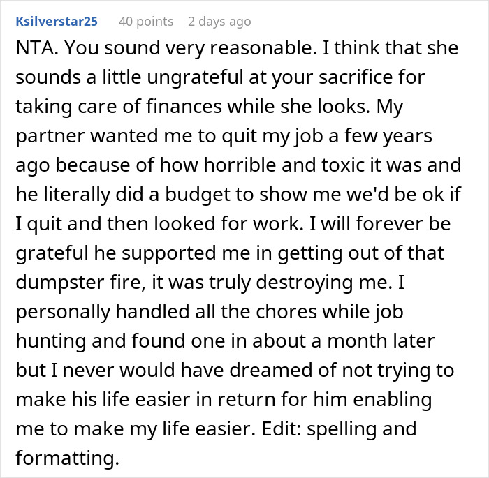 Unemployed Wife Refuses To Do Any Chores Because She’s Stressed