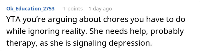 Unemployed Wife Refuses To Do Any Chores Because She’s Stressed