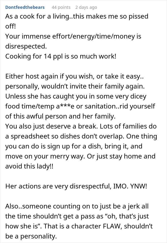 Woman Brings Her Own Food To Thanksgiving Because She Doesn’t Trust SIL, Is Shocked At Her Reaction Woman Brings Her Own Food To Thanksgiving Because She Doesn’t Trust SIL, Is Shocked At Her Reaction