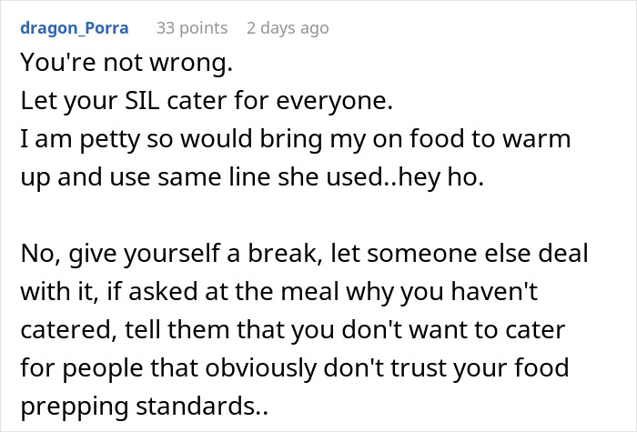 Woman Brings Her Own Food To Thanksgiving Because She Doesn’t Trust SIL, Is Shocked At Her Reaction Woman Brings Her Own Food To Thanksgiving Because She Doesn’t Trust SIL, Is Shocked At Her Reaction