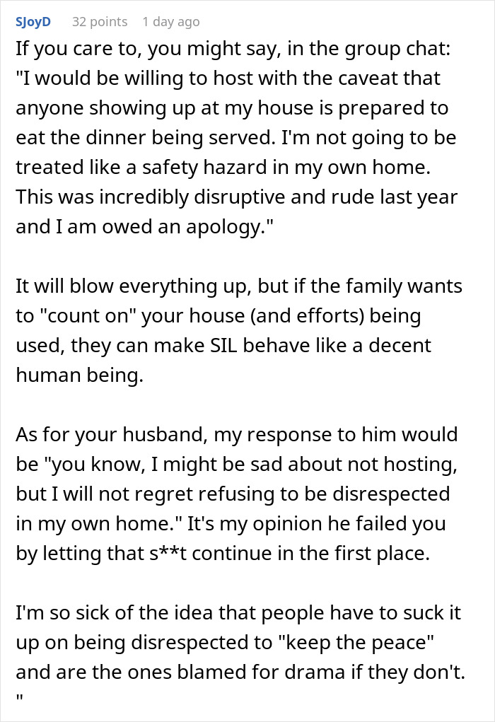 Woman Brings Her Own Food To Thanksgiving Because She Doesn’t Trust SIL, Is Shocked At Her Reaction Woman Brings Her Own Food To Thanksgiving Because She Doesn’t Trust SIL, Is Shocked At Her Reaction