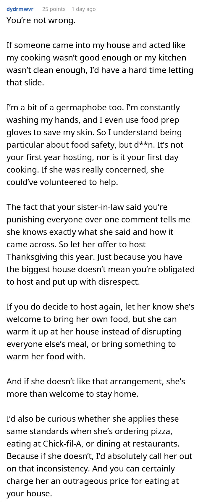Woman Brings Her Own Food To Thanksgiving Because She Doesn’t Trust SIL, Is Shocked At Her Reaction Woman Brings Her Own Food To Thanksgiving Because She Doesn’t Trust SIL, Is Shocked At Her Reaction