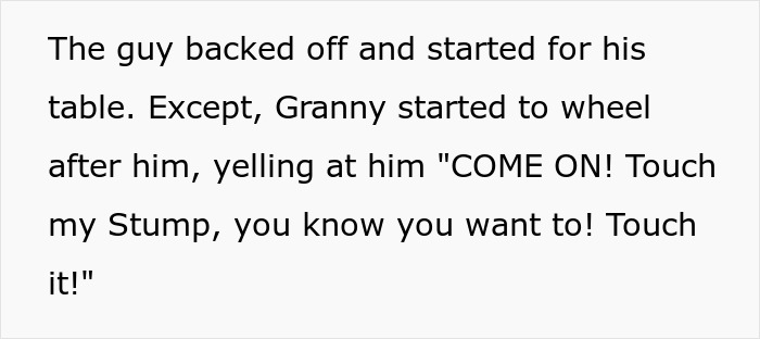 Feisty 80-Year-Old Amputee Chases Off A Man Who Wanted Her Wheelchair In The Most Hilarious Way