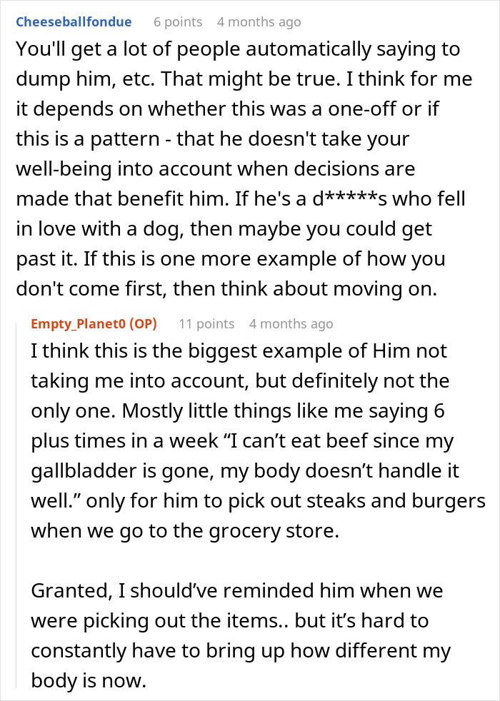 Boyfriend Gets A Large Dog While Girlfriend Recovers From Surgery, Then Loses Her For Good Boyfriend Gets A Large Dog While Girlfriend Recovers From Surgery, Then Loses Her For Good
