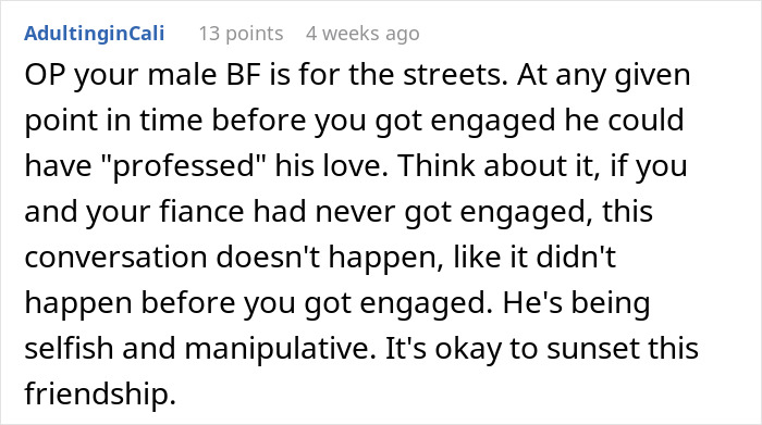 Guy Waits 20 Years To Tell Bestie He Loves Her, Picks The Day She Gets Engaged To Make His Move