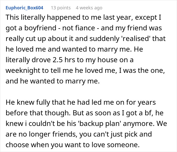 Guy Waits 20 Years To Tell Bestie He Loves Her, Picks The Day She Gets Engaged To Make His Move