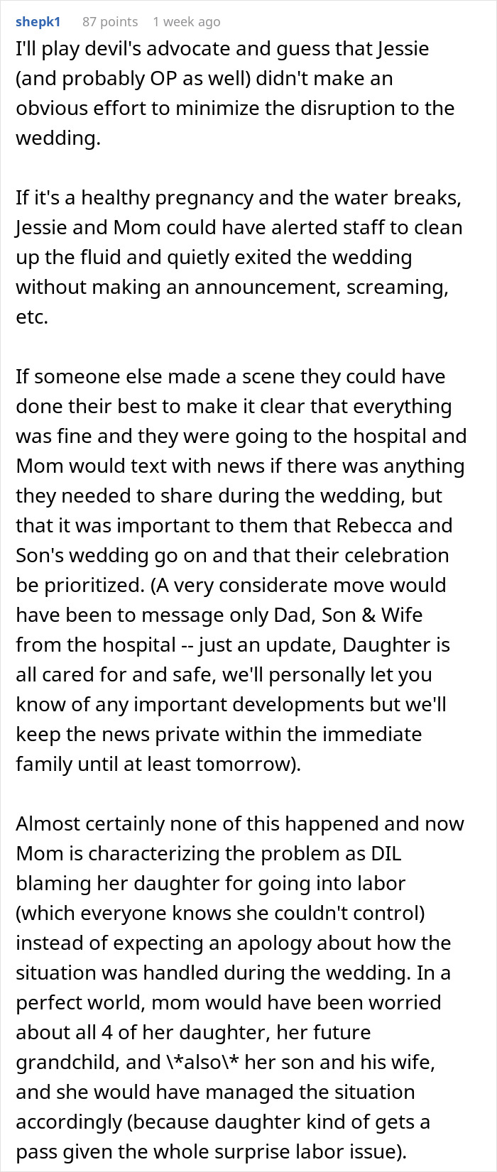Bride&rsquo;s Wedding Is Interrupted When Her SIL Suddenly Goes Into Labor