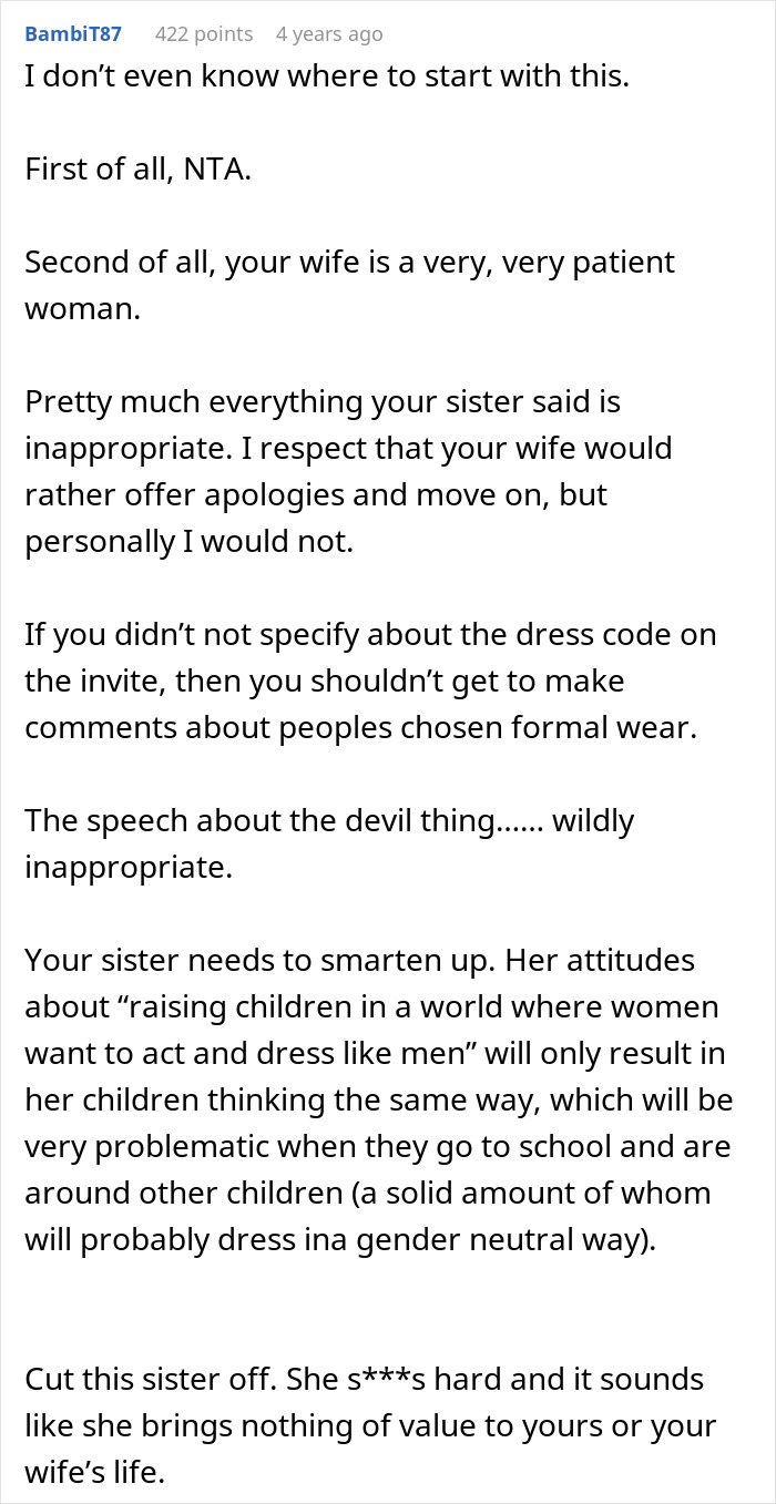 Woman Tells Brother To “Control His Wife” Because Of How She Dresses, He Laughs And Walks Out