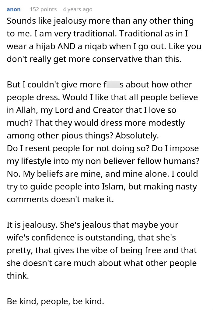 Woman Tells Brother To “Control His Wife” Because Of How She Dresses, He Laughs And Walks Out