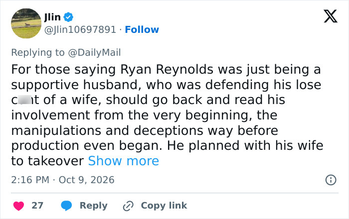 Ryan Reynolds’ Desperate Bid To Save Blake Lively Exposed As Studio Bosses Slam Her ‘Epic Level Stupid’ Behavior Ryan Reynolds’ Desperate Bid To Save Blake Lively Exposed As Studio Bosses Slam Her ‘Epic Level Stupid’ Behavior