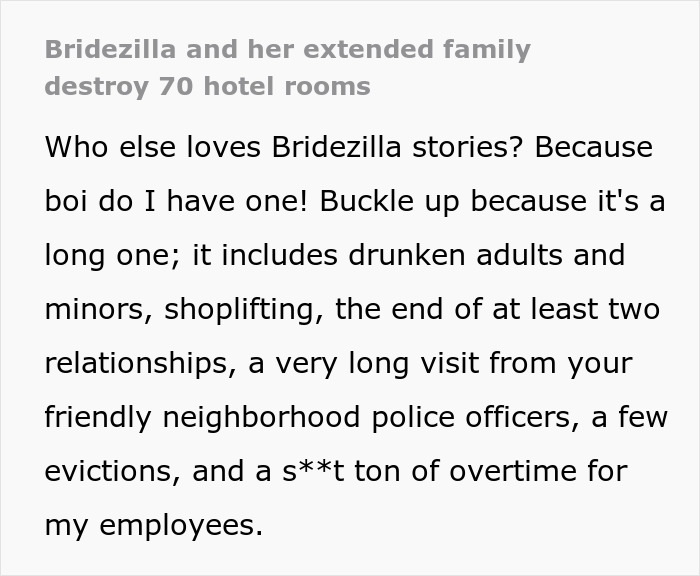 Bridezilla And Her Family Destroy 70 Hotel Rooms, Get The Police Involved, Leaving Staff Baffled