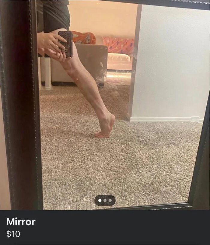 57 Mirror Pics Where The Reflection Ended Up Being Funnier Than The Main Subject