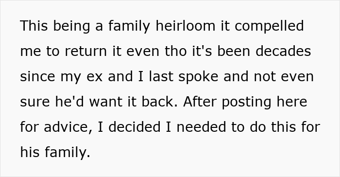 Woman Holds Onto Ex-Husband&rsquo;s Family Heirloom For 34 Years, Finally Decides It&rsquo;s Time To Send It Home
