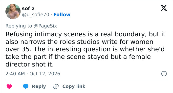 Hollywood Actress Reveals “Uncomfortable” Reason She Turned Down TV Show With Lots Of Steamy Scenes