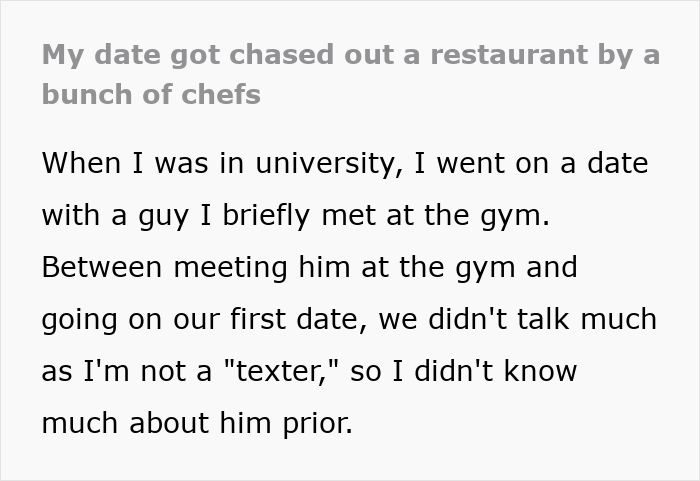 Man Ruins His First Date In Record Time, Then Gets Chased Out Of A Restaurant By Six Angry Chefs Man Ruins His First Date In Record Time, Then Gets Chased Out Of A Restaurant By Six Angry Chefs