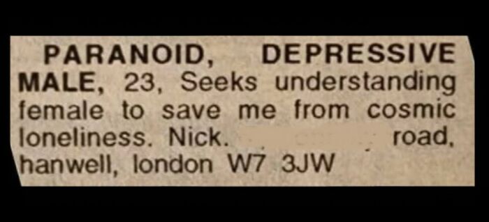 72 Personal Ads From The Past That Show How People Looked For Love Before Dating Apps 72 Personal Ads From The Past That Show How People Looked For Love Before Dating Apps