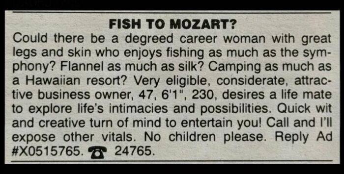72 Personal Ads From The Past That Show How People Looked For Love Before Dating Apps 72 Personal Ads From The Past That Show How People Looked For Love Before Dating Apps