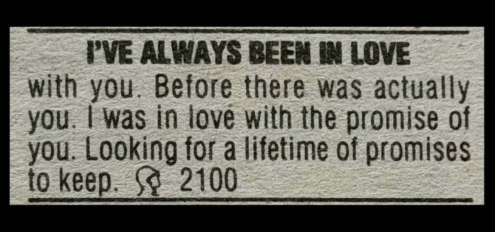 72 Personal Ads From The Past That Show How People Looked For Love Before Dating Apps 72 Personal Ads From The Past That Show How People Looked For Love Before Dating Apps