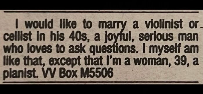 72 Personal Ads From The Past That Show How People Looked For Love Before Dating Apps 72 Personal Ads From The Past That Show How People Looked For Love Before Dating Apps