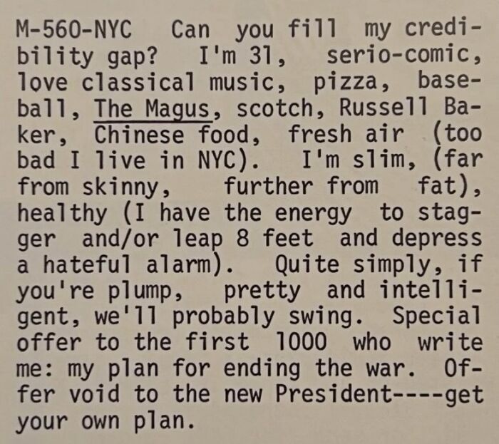 72 Personal Ads From The Past That Show How People Looked For Love Before Dating Apps 72 Personal Ads From The Past That Show How People Looked For Love Before Dating Apps