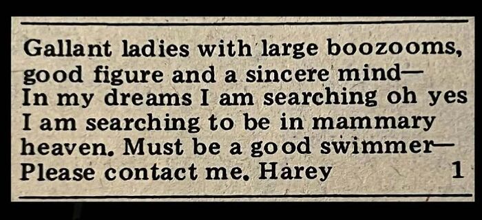 72 Personal Ads From The Past That Show How People Looked For Love Before Dating Apps 72 Personal Ads From The Past That Show How People Looked For Love Before Dating Apps