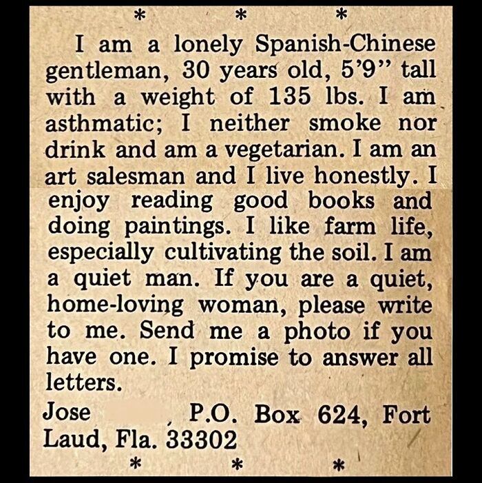 72 Personal Ads From The Past That Show How People Looked For Love Before Dating Apps 72 Personal Ads From The Past That Show How People Looked For Love Before Dating Apps