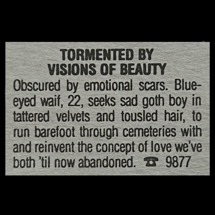 72 Personal Ads From The Past That Show How People Looked For Love Before Dating Apps 72 Personal Ads From The Past That Show How People Looked For Love Before Dating Apps