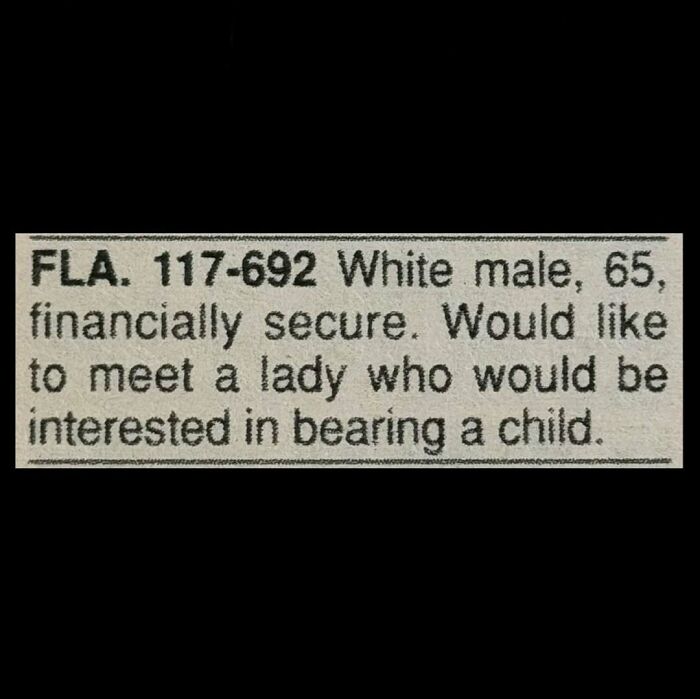72 Personal Ads From The Past That Show How People Looked For Love Before Dating Apps 72 Personal Ads From The Past That Show How People Looked For Love Before Dating Apps