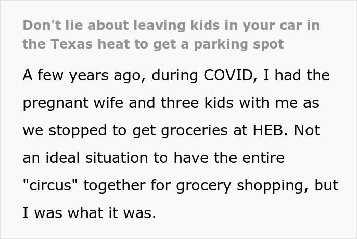 Man Steals A Family Parking Spot And Tells One Lie That Makes The Situation Much More Serious Man Steals A Family Parking Spot And Tells One Lie That Makes The Situation Much More Serious
