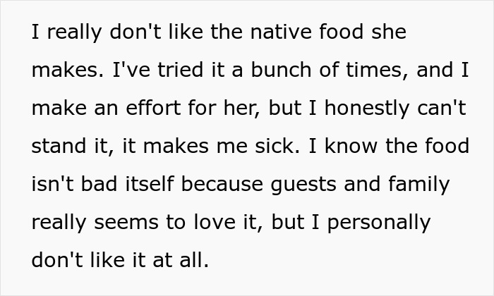 Man’s Dislike For Wife’s Cultural Cuisine Comes To Light, Changes Their Relationship Dynamic Man’s Dislike For Wife’s Cultural Cuisine Comes To Light, Changes Their Relationship Dynamic