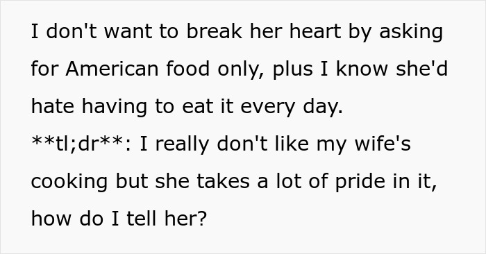 Man’s Dislike For Wife’s Cultural Cuisine Comes To Light, Changes Their Relationship Dynamic Man’s Dislike For Wife’s Cultural Cuisine Comes To Light, Changes Their Relationship Dynamic