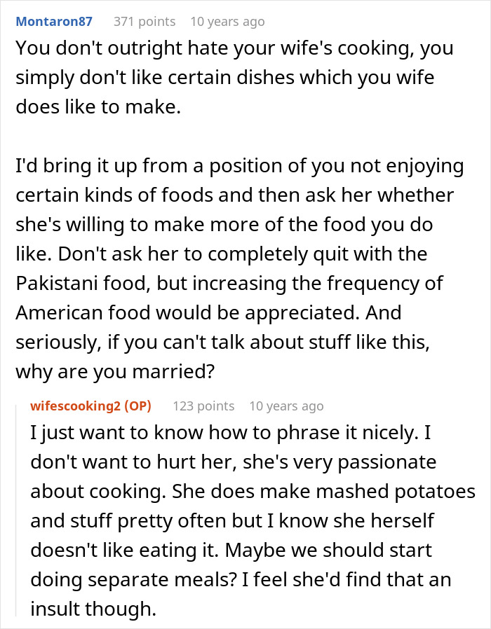 Man’s Dislike For Wife’s Cultural Cuisine Comes To Light, Changes Their Relationship Dynamic Man’s Dislike For Wife’s Cultural Cuisine Comes To Light, Changes Their Relationship Dynamic