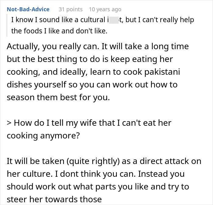 Man’s Dislike For Wife’s Cultural Cuisine Comes To Light, Changes Their Relationship Dynamic Man’s Dislike For Wife’s Cultural Cuisine Comes To Light, Changes Their Relationship Dynamic