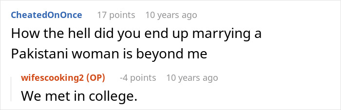 Man’s Dislike For Wife’s Cultural Cuisine Comes To Light, Changes Their Relationship Dynamic Man’s Dislike For Wife’s Cultural Cuisine Comes To Light, Changes Their Relationship Dynamic