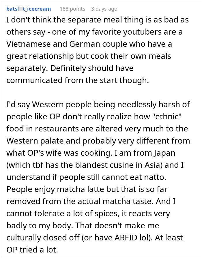 Man’s Dislike For Wife’s Cultural Cuisine Comes To Light, Changes Their Relationship Dynamic Man’s Dislike For Wife’s Cultural Cuisine Comes To Light, Changes Their Relationship Dynamic