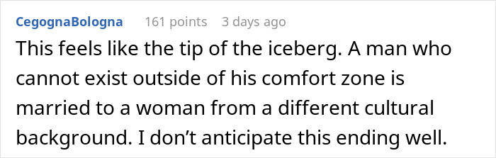 Man’s Dislike For Wife’s Cultural Cuisine Comes To Light, Changes Their Relationship Dynamic Man’s Dislike For Wife’s Cultural Cuisine Comes To Light, Changes Their Relationship Dynamic