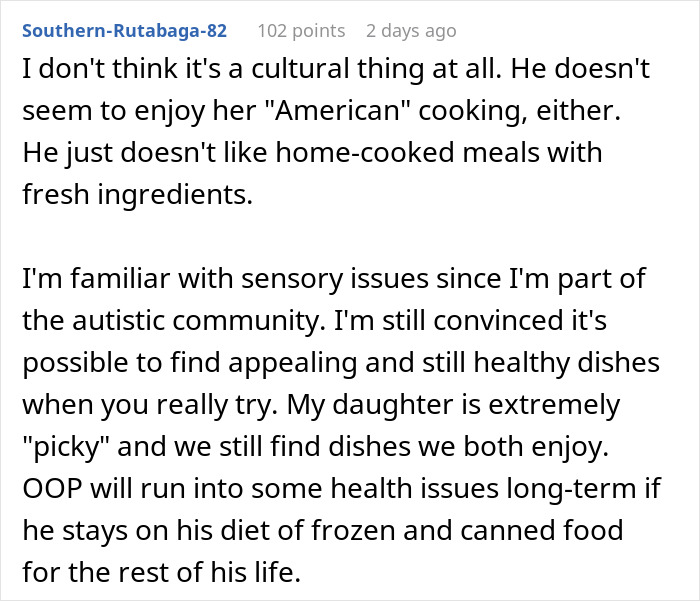 Man’s Dislike For Wife’s Cultural Cuisine Comes To Light, Changes Their Relationship Dynamic Man’s Dislike For Wife’s Cultural Cuisine Comes To Light, Changes Their Relationship Dynamic