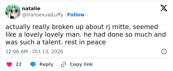 RJ Mitte’s Final Interview Before Tragic Passing At 34 Has Fans Convinced There Were Signs Everyone Missed RJ Mitte’s Final Interview Before Tragic Passing At 34 Has Fans Convinced There Were Signs Everyone Missed