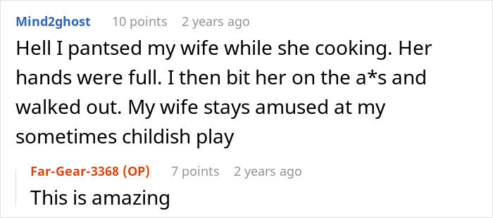 Husband Pulls Wife’s Pants Down As A Joke, Then Refuses To Promise He Won’t Do It Again Husband Pulls Wife’s Pants Down As A Joke, Then Refuses To Promise He Won’t Do It Again