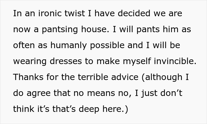 Husband Pulls Wife’s Pants Down As A Joke, Then Refuses To Promise He Won’t Do It Again Husband Pulls Wife’s Pants Down As A Joke, Then Refuses To Promise He Won’t Do It Again
