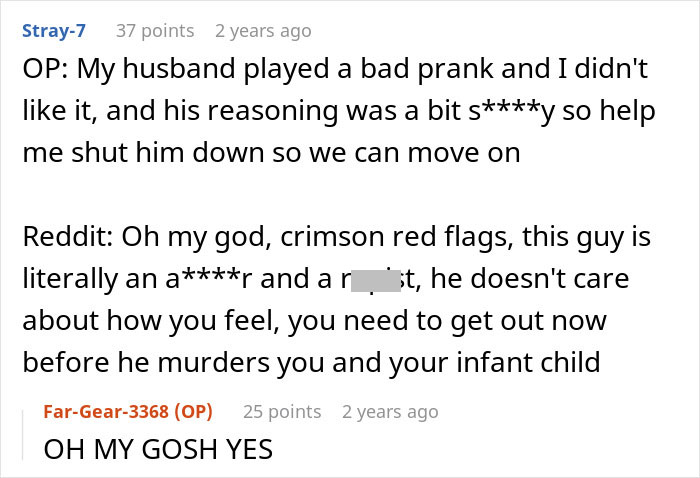 Husband Pulls Wife’s Pants Down As A Joke, Then Refuses To Promise He Won’t Do It Again Husband Pulls Wife’s Pants Down As A Joke, Then Refuses To Promise He Won’t Do It Again