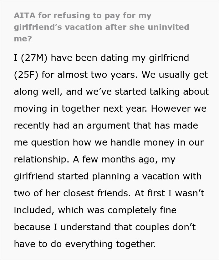 Woman Has The Audacity To Make BF Pay For Her Friend&rsquo;s Vacation After She Kicked Him Off Of It