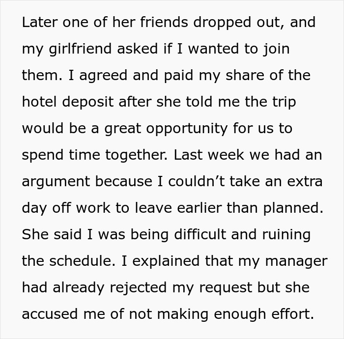 Woman Has The Audacity To Make BF Pay For Her Friend&rsquo;s Vacation After She Kicked Him Off Of It