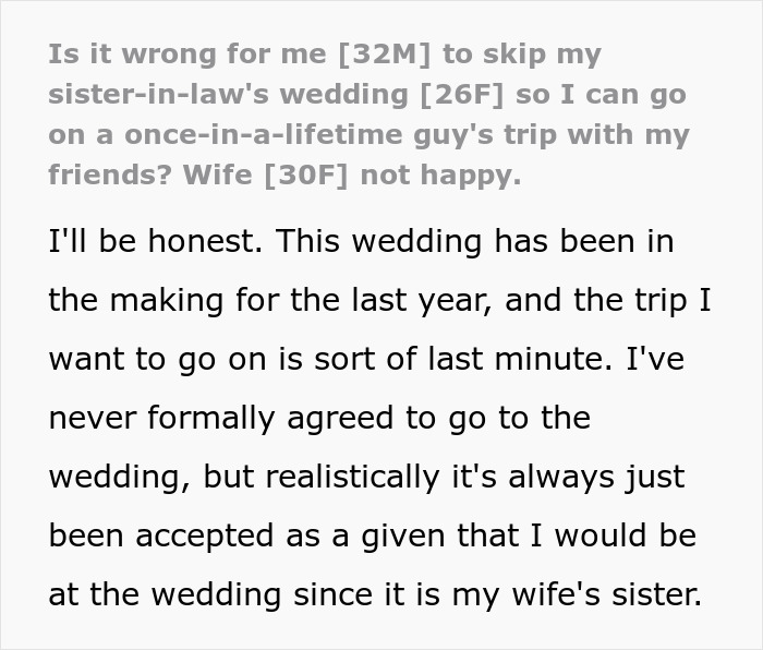 Guy Chooses Australia Trip Over SIL’s Wedding, Ends Up With Two Relationships In Trouble Instead Of One Guy Chooses Australia Trip Over SIL’s Wedding, Ends Up With Two Relationships In Trouble Instead Of One