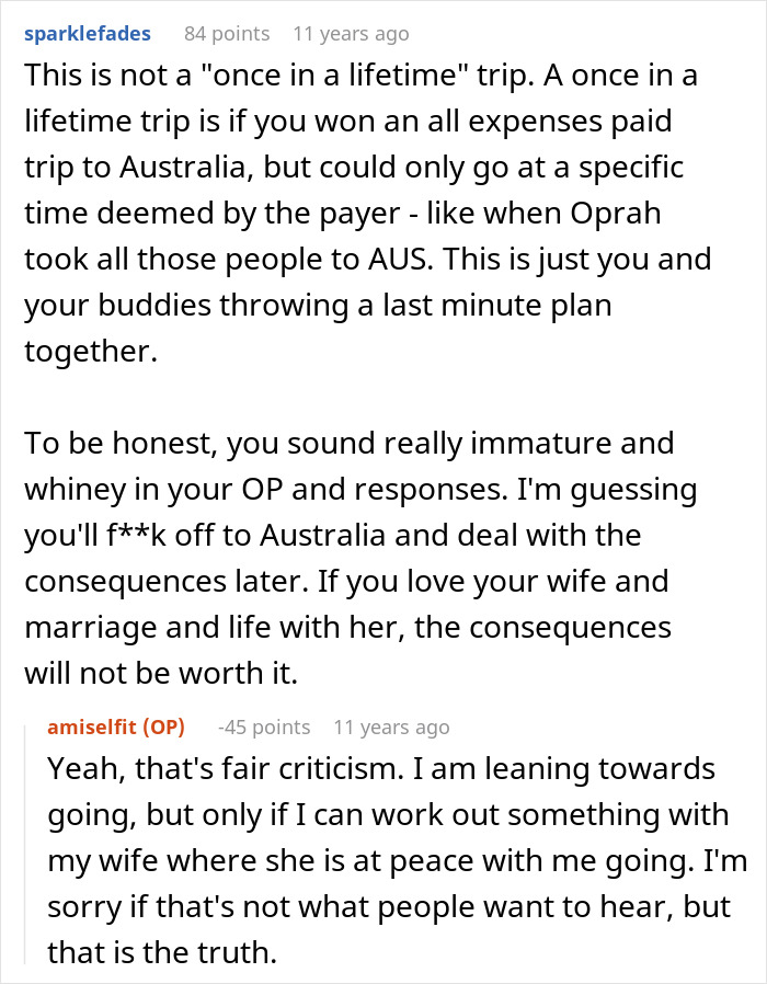 Guy Chooses Australia Trip Over SIL’s Wedding, Ends Up With Two Relationships In Trouble Instead Of One Guy Chooses Australia Trip Over SIL’s Wedding, Ends Up With Two Relationships In Trouble Instead Of One